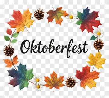 Oktoberfest Autumn Leaves Wreath PNG