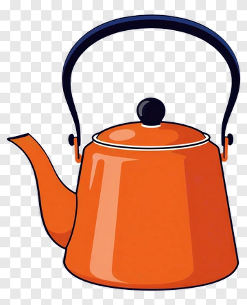 Orange Kettle PNG