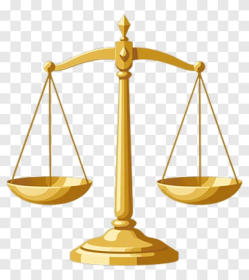 Gold Balance Scale PNG