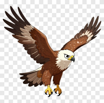 Cartoon Eagle Flying PNG