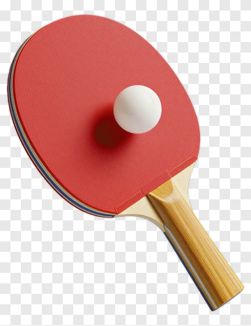 Table Tennis Paddle With Ball PNG