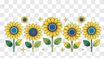 Colorful Sunflower Bouquet PNG