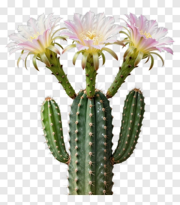 Cactus With Pink Flowers PNG