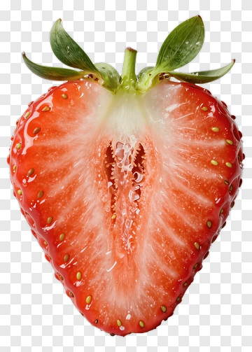 Fresh Strawberry Cut In Half PNG