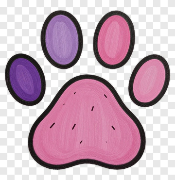Colorful Paw Print PNG