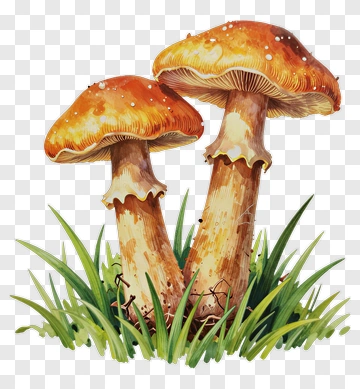 Mushrooms Growing In Grass PNG