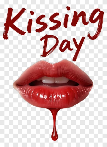 Kissing Day Lip Graphic PNG