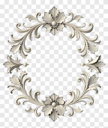 Decorative Floral Frame PNG