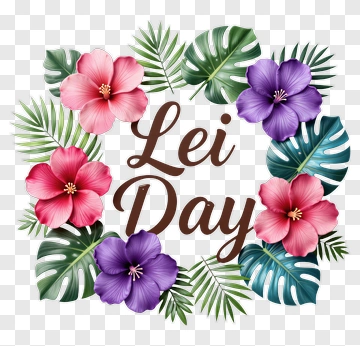 Lei Day Floral Design PNG