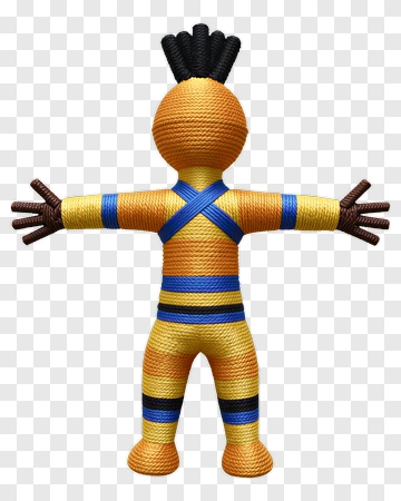 Colorful Rope Doll With Outstretched Arms PNG