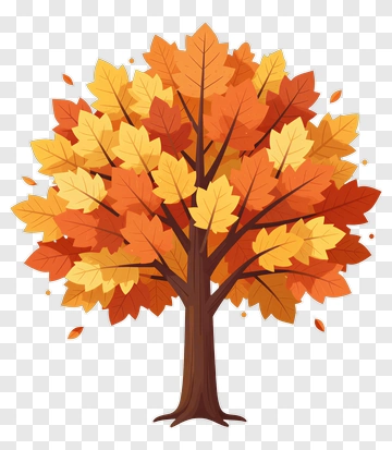 Colorful Autumn Tree PNG