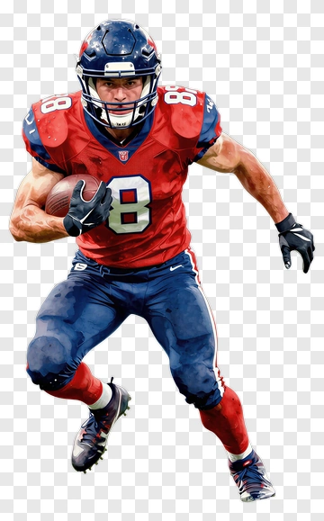 Football Player Running With A Ball PNG