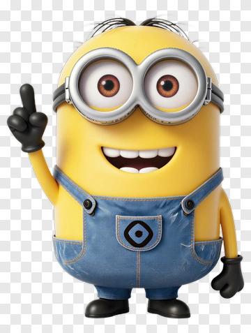 Cartoon Minion Smiling And Waving PNG