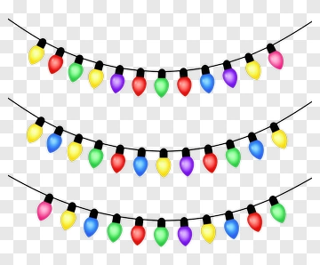 Colorful String Lights PNG