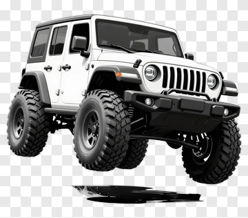 White Jeep Wrangler Off-Road Vehicle PNG