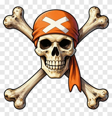 Cartoon Pirate Skull And Crossbones PNG