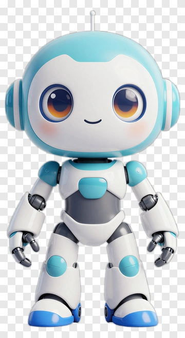 Cute Cartoon Robot Character PNG