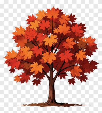 Colorful Autumn Tree PNG