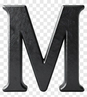 Black Letter M PNG