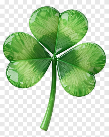 Colorful Shamrock Leaf PNG