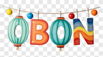 Colorful Obon Decoration PNG