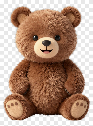 Cute Cartoon Bear Plush Toy PNG