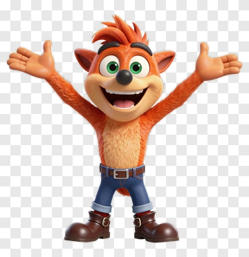 Cartoon Character With Open Arms PNG