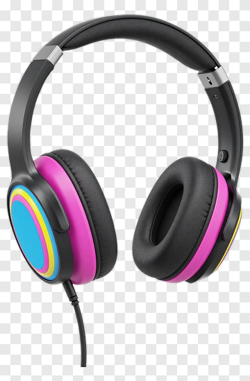 Colorful Headphones PNG