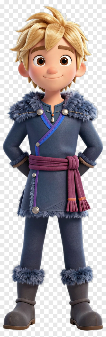 3D Cartoon Character In Winter Outfit PNG