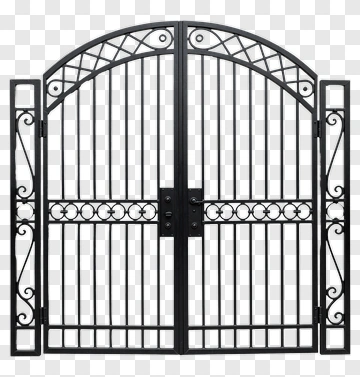 Black Wrought Iron Gate PNG