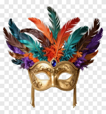 Feathered Carnival Mask PNG