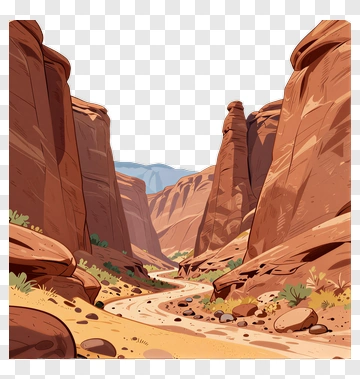 Desert Canyon Landscape PNG