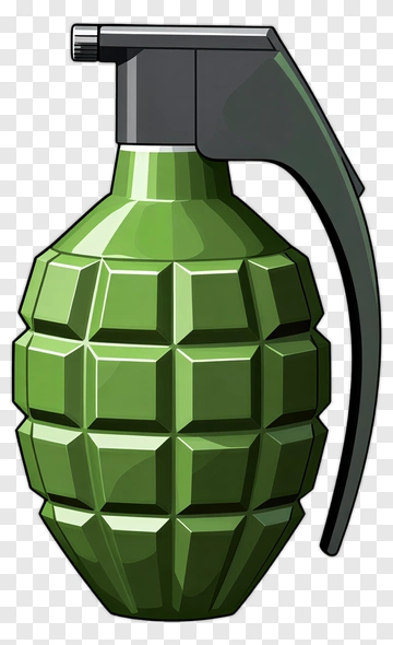 Green Hand Grenade PNG