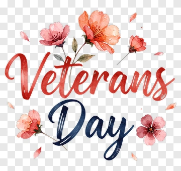Veterans Day Floral Design PNG