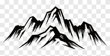 Mountain Range Silhouette PNG