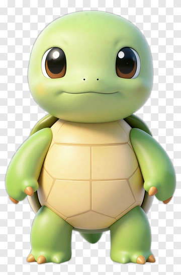 3D Cartoon Turtle Character PNG