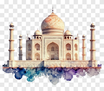 Watercolor Taj Mahal PNG