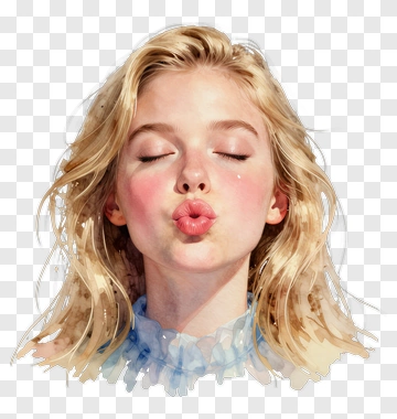 Smiling Girl With Pouty Lips PNG
