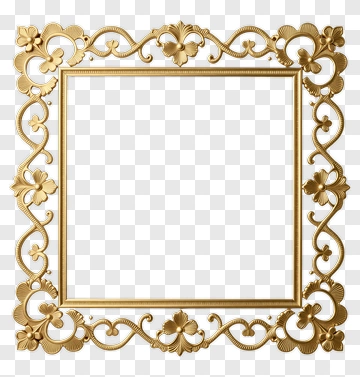 Ornate Gold Picture Frame PNG