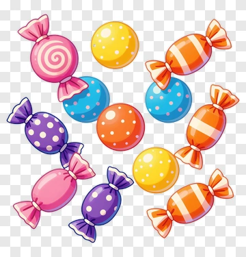 Colorful Candy Collection PNG