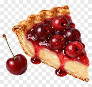 Cherry Pie Slice With Cherry PNG