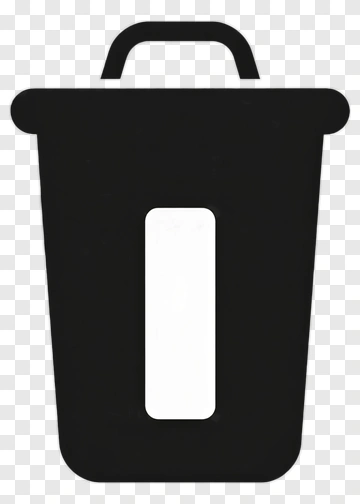 Black Trash Can PNG