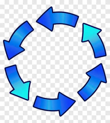 Blue Circular Arrows PNG
