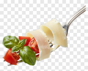 Pasta With Tomato And Basil On A Fork PNG
