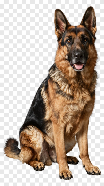 German Shepherd Dog Sitting PNG
