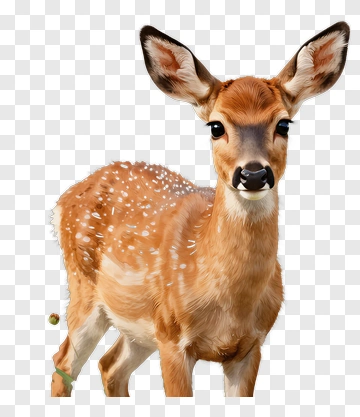 Realistic Fawn Standing In A Natural Setting PNG