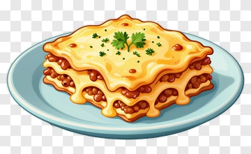 Delicious Lasagna On A Plate PNG