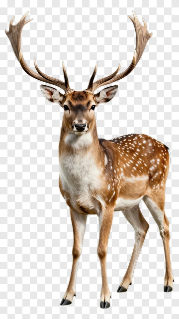 Spotted Deer With Antlers PNG