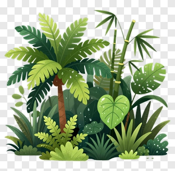 Tropical Jungle Foliage PNG