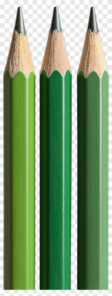 Green Colored Pencils PNG